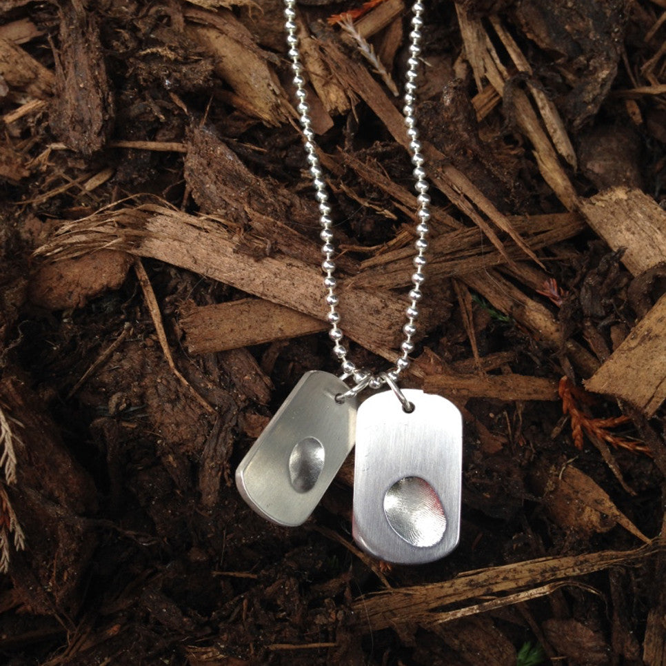 Solid Silver Double Pendant (Large & Medium)