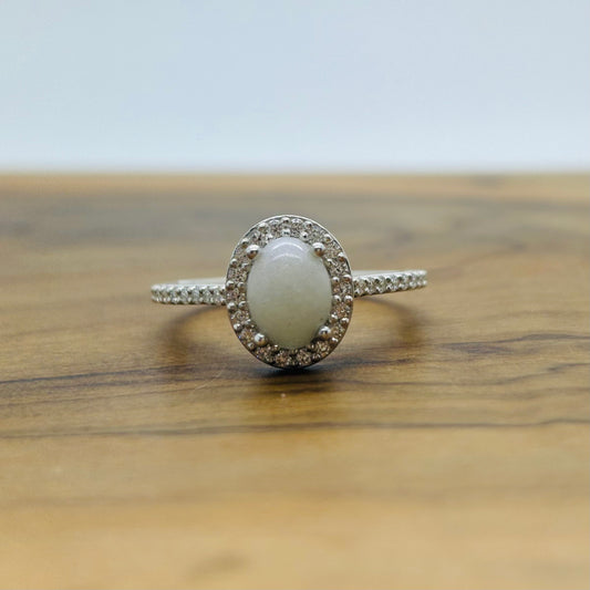 Tranquility Oval Halo Ring