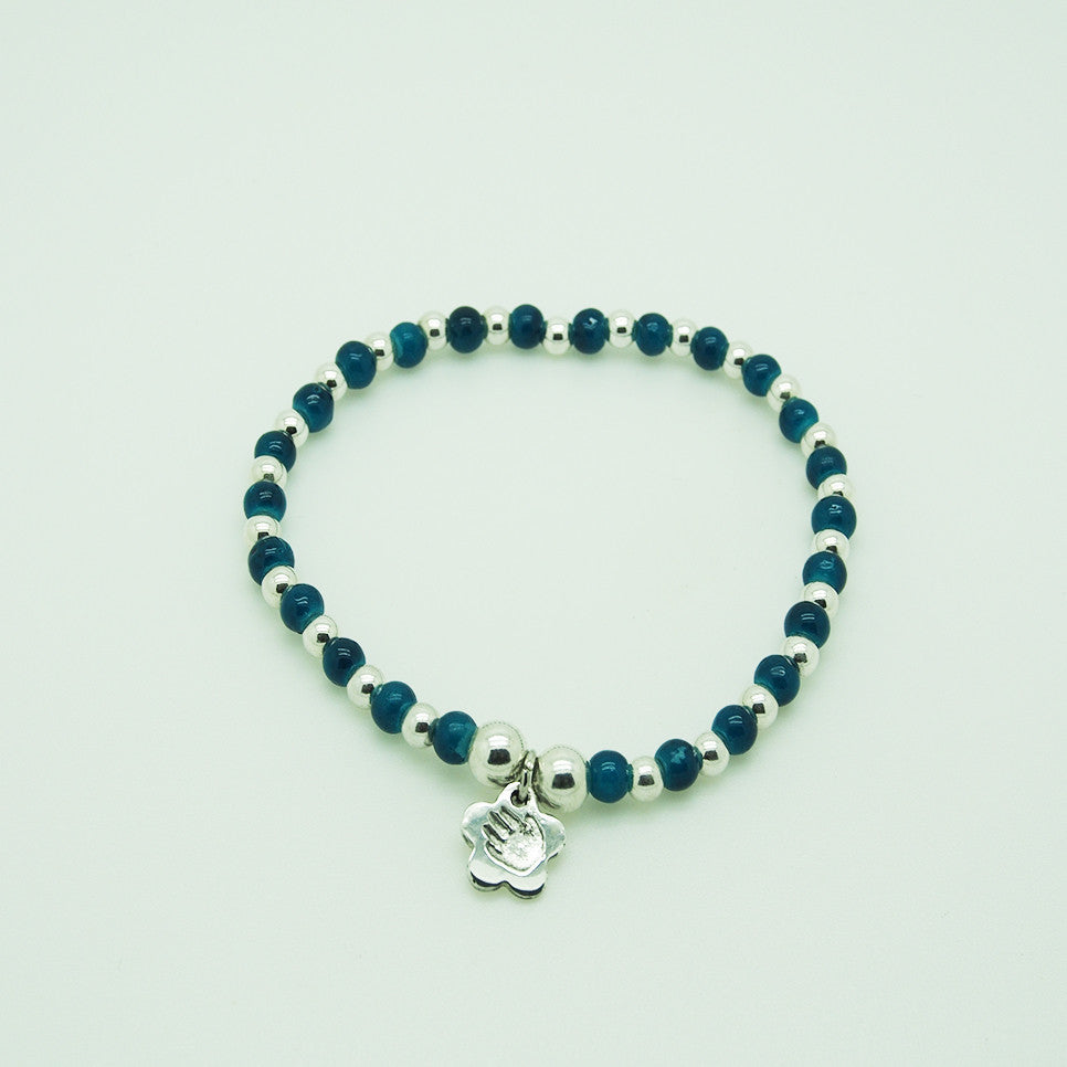 Beaded Bracelet with Personalised Charm