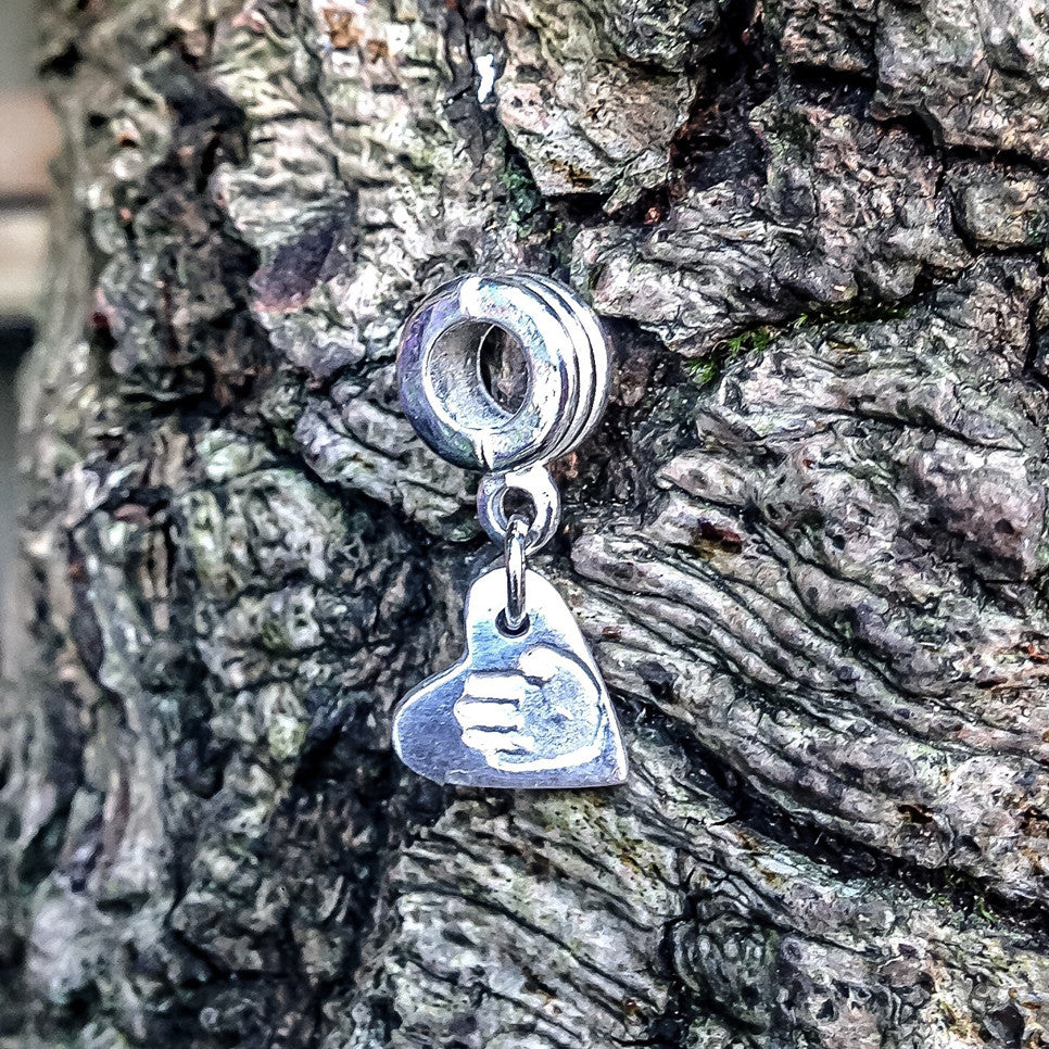 Solid Silver Slider Hanging Charm