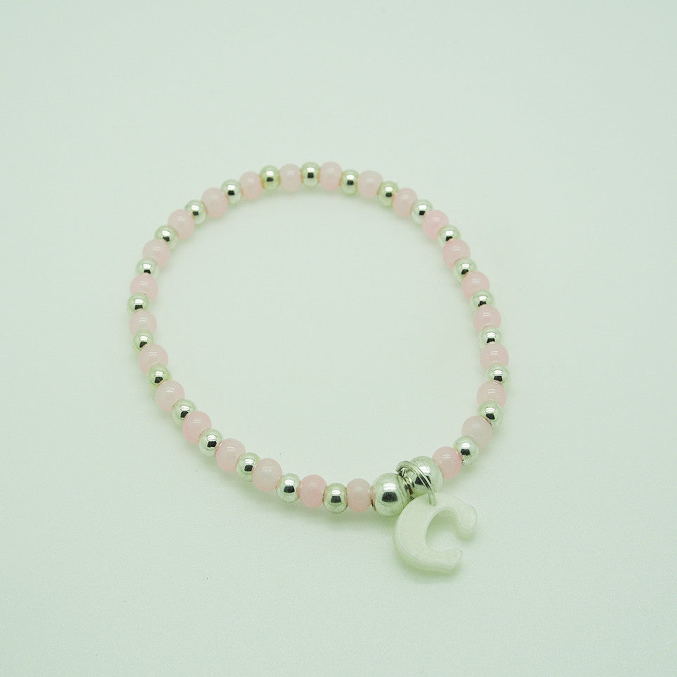 Beaded Bracelet with Personalised Charm