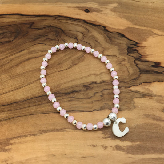 Beaded Bracelet with Personalised Charm